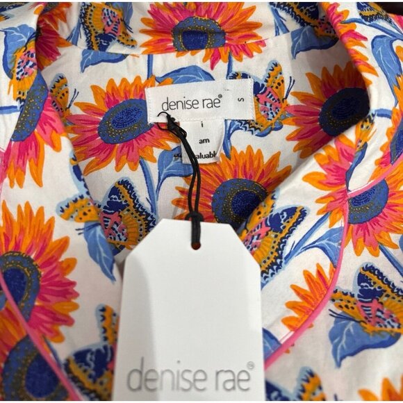DENISE RAE I Am Life Sunflower Pajama Set w‎ Scrunchie & Bag NWT, Loungewear, S - Picture 4 of 6